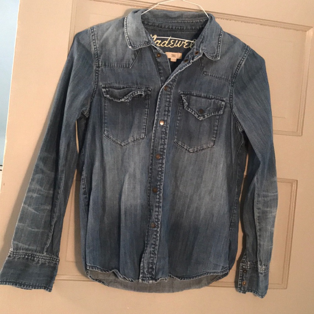 Madewell long sleeve jean shirt
